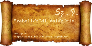 Szebellédi Valéria névjegykártya