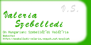 valeria szebelledi business card